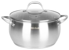 Кастрюля с крышкой ECLIPSE 6.2л ATTRIBUTE STEEL ASE004