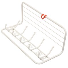 Вешалка настенная 5 крючков, с полкой 60, 60х22х26.5 см, сталь, ЗМИ, Ажур, ВСПА 202 Б, белая ZMI