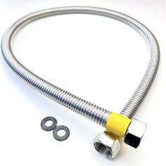 Подводка для газа 1/2"х0.8 м, Г-Г, сильфон ПВХ, Tuboflex