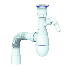 Сифон для мойки, 1" 1/2, 40х40/50, полипропилен, Unicorn, В320VР