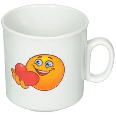 Кружка керамика, 200 мл, Смайлики, Добрушский фарфоровый завод, 3С0929