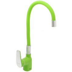 Смеситель для кухни, Frap, гибкий излив, с картриджем, зеленый, F4453-05
