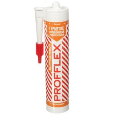 Герметик силиконовый, универсальный, Profflex, 280 мл, 325 г, белый