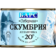Скумбрия Барс Североатлантическая 250 г Bars