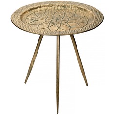 Столик Glasar золотистый 44х44х42 см ГЛАСАР