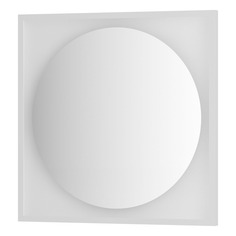 Зеркало Defesto с LED-подсветкой без выключателя 15 W нейтральный белый свет, белая рама 70x70 см