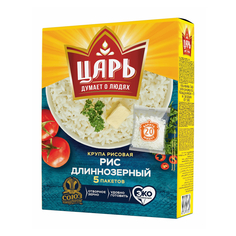 Рис Царь Длиннозерный, 5 x 80 г Tsar