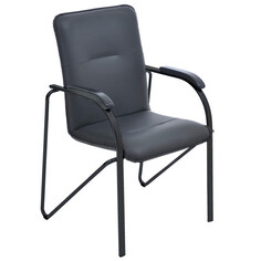 Кресла офисные стул офисный Самба 600х570х885мм искусственная кожа черный Фабрикант