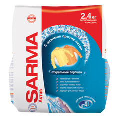Средства для стирки белья порошок стиральный SARMA Актив Горная свежесть 2,4кг