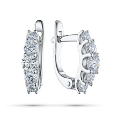 Серьги из белого золота э4712сг04173400_white ЭПЛ Даймонд