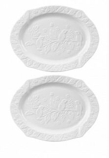 Набор тарелок Elan Gallery 30,5х23х2 см, Птички на ветке, 2 шт.