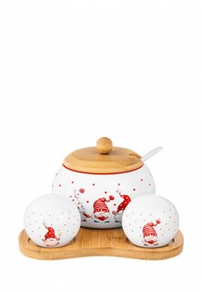 Набор для специй Elan Gallery 440 мл 16х17х8,5 см с сахарницей "Весёлые гномики"