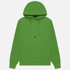 Мужская толстовка C.P. Company Brushed & Emerized Diagonal Fleece Logo Resist Dyed, цвет зелёный, размер XXL