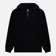 Мужской свитер Edwin Zagros Trucker Half Zip, цвет чёрный, размер XL