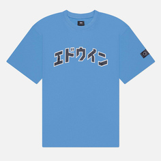 Мужская футболка Edwin Katakana Retro, цвет голубой, размер S