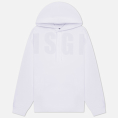 Мужская толстовка MSGM Macrologo Tonal Print Hoodie, цвет белый