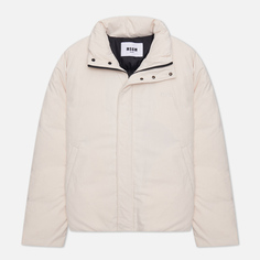 Мужской пуховик MSGM Cotton/Nylon Down, цвет бежевый