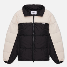 Мужской пуховик MSGM Micro Ripstop Nylon Down, цвет чёрный