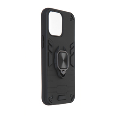 Чехол DF для APPLE iPhone 15 Pro Max с магнитом и кольцом Black iArmor-10