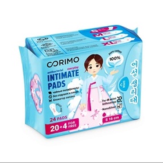 Прокладки ежедневные CORIMO Прокладки женские гигиенические впитывающие анатомической формы (ежедневные) 24