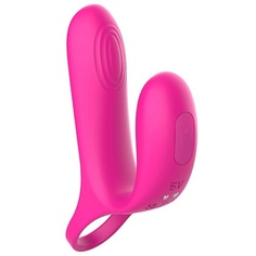 Секс-игрушки AIBU Эрекционное виброкольцо с двойной стимуляцией с пультом