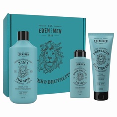Для ванной и душа EDEN Подарочный набор Шампунь-гель 2 в 1 For men+ гель для бритья + бальзам после бритья For men