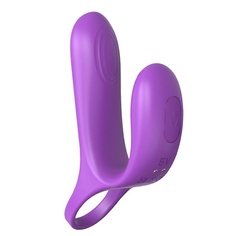 Секс-игрушки AIBU Эрекционное виброкольцо с двойной стимуляцией с пультом