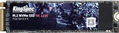 Накопитель SSD M.2 2280 KINGSPEC NE-256 256GB PCI-E 3.0 x4 3D TLC 2200/1300MB/s IOPS 76K/96K MTBF 1M 174 TBW