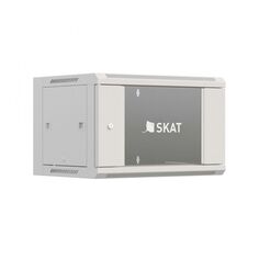 Шкаф Бастион SKAT TB-6W645GF-G настенный 6U 600х450х370мм, дверь стеклянная Bastion