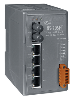 Коммутатор ICP DAS NS-205FT CR Industrial Ethernet Switch with Fiber Optics