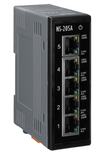 Коммутатор ICP DAS NS-205A CR Unmanaged 5-Port Industrial Ethernet Switch, +12 VDC ~ +48 VDC
