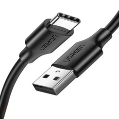 Кабель UGREEN US287 USB 2.0 to USB-C Cable Nickel Plating. Длина: 0,5 м. Цвет: черный