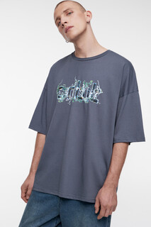 футболка мужская Футболка oversize с принтом в стиле метаверс Befree