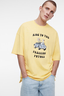 футболка мужская Футболка oversize хлопковая с забавным принтом Befree