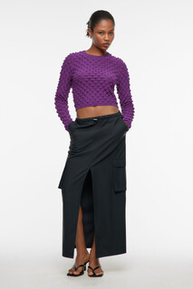 джемпер женский Джемпер вискозный облегающий с объемным узором Befree