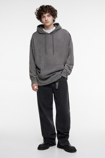 джемпер мужской Худи oversize с начесом и состаренным эффектом Befree