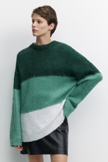 джемпер женский Джемпер oversize вязаный пушистый в стиле колор-блок Befree
