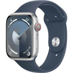 Смарт-часы Apple Watch Series 9 45 мм серебристый, S/M спортивный ремешок