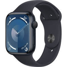 Смарт-часы Apple Watch Series 9 45 мм тёмная ночь, S/M спортивный ремешок