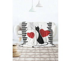 Пледы Плед JoyArty Мягкий плюшевый плед покрывало Коты и любовь велсофт 150х200 см