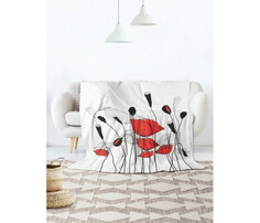 Пледы Плед JoyArty Мягкий плюшевый плед покрывало Цветочный поцелуй велсофт 150х200 см