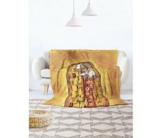 Пледы Плед JoyArty Большой мягкий плюшевый плед покрывало Поцелуй котиков велсофт 180х230 см