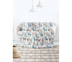 Пледы Плед JoyArty Мягкий плюшевый плед покрывало Милые альпаки велсофт 150х200 см