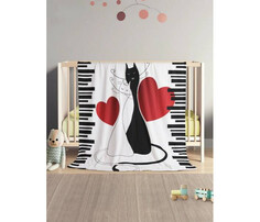 Пледы Плед JoyArty Мягкий плюшевый плед покрывало Коты и любовь велсофт 130х180 см