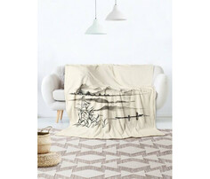 Пледы Плед JoyArty Мягкий плюшевый плед покрывало Прогулка на лодке в Японии велсофт 150х200 см