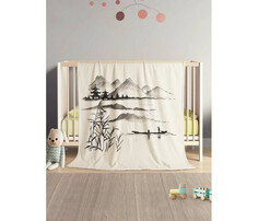 Пледы Плед JoyArty Мягкий плюшевый плед покрывало Прогулка на лодке в Японии велсофт 130х180 см