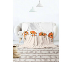 Пледы Плед JoyArty Мягкий плюшевый плед покрывало Приключения котиков велсофт 150х200 см