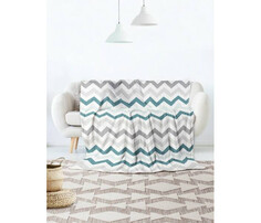Пледы Плед JoyArty Мягкий плюшевый плед покрывало Серость зигзагов велсофт 150х200 см