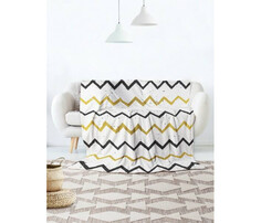 Пледы Плед JoyArty Мягкий плюшевый плед покрывало Зигзаговая строгость велсофт 150х200 см