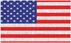 Хозяйственные товары JoyArty Коврик придверный в прихожую Вышитый американский флаг 75x45 см